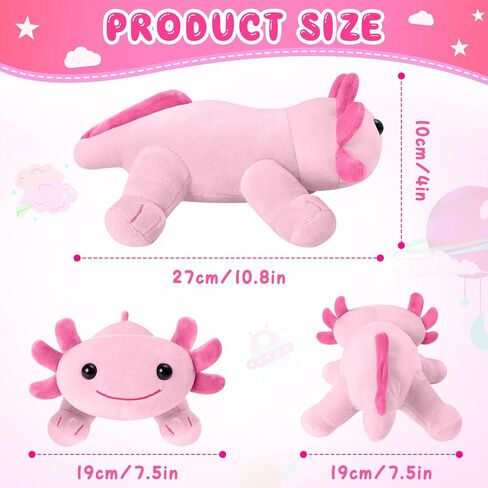 Axolotl Plush Toy,Soft Cute Axolotl Stuffed Animal Plushies,Axolotl Stuffed Animal Toy for Kids, Cute Plushies Axolotl Pillow Doll.Pink in Saudi Arabia