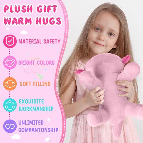 Axolotl Plush Toy,Soft Cute Axolotl Stuffed Animal Plushies,Axolotl Stuffed Animal Toy for Kids, Cute Plushies Axolotl Pillow Doll.Pink in Saudi Arabia