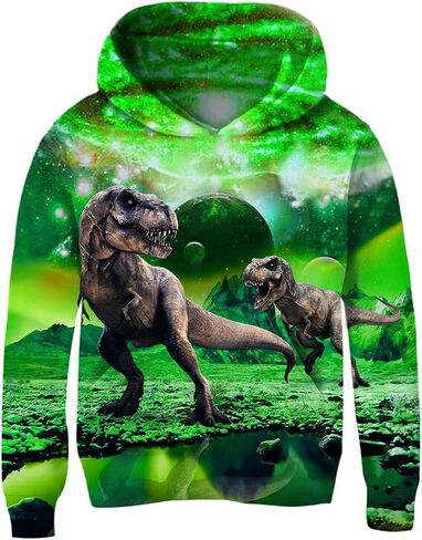 uideazone Hoodies for Boys Girls 3D Printed Hooded Sweatshirts Long Sleeve Pullover Hoody with Pocket 3-16Y in Saudi Arabia