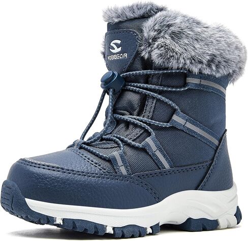 HOBIBEAR Boys Girls Toddler Snow Boots Waterproof Slip Resistant Outdoor Winter Boot Shoes(Toddler/Little Kids/Big Kids) in Kuwait
