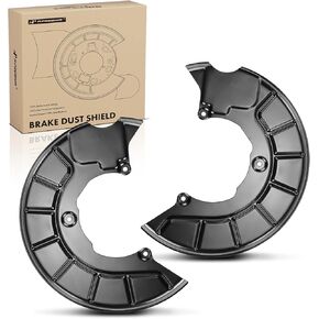 A-Premium Front Side Brake Dust Shield Compatible with Select and Audi Models - Jetta, Jetta City, Passat, Passat CC, Golf, Tiguan, Beetle, A3, A3 Quattro, Q3, Q3 Quattro, CC, Eos, 2-PC Set