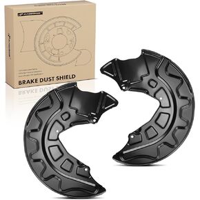 A-Premium Front Side Brake Dust Shield Compatible with Select Volkswagen and Audi Models - Jetta, Golf, Golf Alltrack, Golf R, Golf SportWagen, Tiguan, Tiguan Limited, A3, A3 Quattro, Q3, 2-PC Set