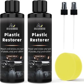 Back to Black Plastic Restorer - Plastic Restorer for Cars Revive Faded Plastic, Rubber Vinyl Ultimate Solution for Car Trim Restoration Protection Car Guys Plastic Restorer