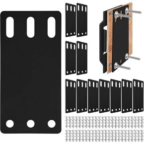 12Pcs E-Track Rail Mounting Back Plate, Heavy Duty X-Track & E-Track Backing Plate Compatible with Bolts Nuts, and Washers,Suitable for All Kinds of Trucks, Trailers, Wooden Floors, 12 PCS