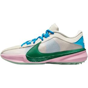 Nike Giannis Freak 5 Men's Basketball Shoes (DX4985-100, Light Orewood Brown/Medium Soft Pink/Blue Lightning/Emerald Rise) Size 13