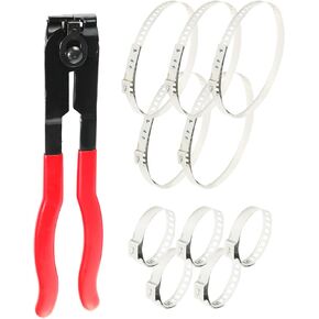 CV Boot Clamp Pliers,CV Boot Clamp,Car Accessories CV Boot Clamp Tool,5PCS Small and 5PCS Large Universal Adjustable Drive Shaft Drive Shaft Joint Boot Crimp Clamps,Suitable for Most Cars