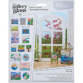 Gallery Glass, Scenery 3 Piece Pattern Set Perfect for Stained Glass DIY Arts and Crafts, 19773