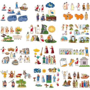 12 Set Felt Board Stories Pieces Set Felt Animals Bible Fairy Tales for Preschool Animals Figures Flannel Board Stories for Toddlers Preschool Kindergarten Storytelling(Fairy Tales)