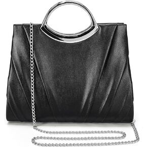 Clutch Purses for Women Formal, Pleated PU Leather Evening Bag, Elegant Evening Handbags for Party, Prom, Wedding