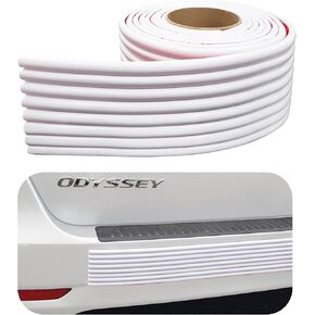 Rubber Bond DIY Car Bumper Protectors - 4in x 12ft Strong Self-Adhesive Rubber Bumper Guards for Cars - Anti-Scratch and Anti-Collision No-Residue Car Protection Strips (Black)