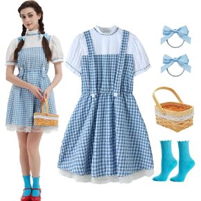 UIMLK Women Book Storybook Wizard of oz Dorothy Adults Character Halloween Costumes Outfits