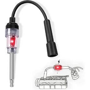 2 PCS Inline Spark Plug Tester, Plug-in Auto Straight Boot Engine Ignition Tester, Internal External Engine Armature Diagnostic Detector for Motorcycle Lawn Mower, Car Accessories