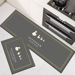 Kitchen Rugs and Mats Set of 2, Modernized Bath Mat, Modernized Magic Mat Bathroom, Quick-Drying Non-Slip Rugs and Mat, for Kitchen, Bathroom, Office (B)