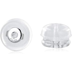 14K Real Solid Gold Earring Backs Hypoallergenic Soft Clear Silicone Backings Ear Piercing Replacements Secure Safety for Studs Drop Comfortable in Kuwait