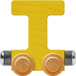 Maple Landmark NameTrains Bright Letter Car T - Made in USA (Yellow)