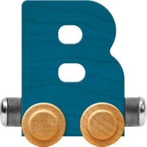 Maple Landmark NameTrains Bright Letter Car B - Made in USA (Blue)
