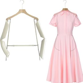 Metal Body Shape Clothing Display Hangers with Adjustable Waist and Arms, Female Mannequin Torso for Retail Boutique Photography Show, Fashionable Dress Form to Hang Coat Jackets Sweater Tops