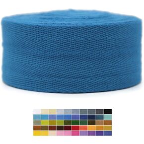 1" & 1.18" & 1.5'' & 2" Cotton Twill Tape - 10 Yards - 50+ Colors -%100 Natural Cotton 1 Inch 1.5 Inch 2 Inch Herringbone Bias Binding Cotton Tape Trim for Sewing Wrapping Craft DIY 10573 (Silver)… in Kuwait