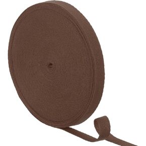 uxcell 23 Yards Cotton Twill Tape, 3/4-inch Herringbone Webbing Ribbon Bias Binding Tapes for Clothes Sewing, DIY Crafting (Brown)