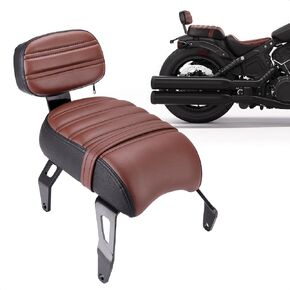 Motorcycle seat, Passenger Seat Backrest, Compatible with Indian Scout Bobber 2018-2023 Replace OEM Number: 2882853-VBA (Black)