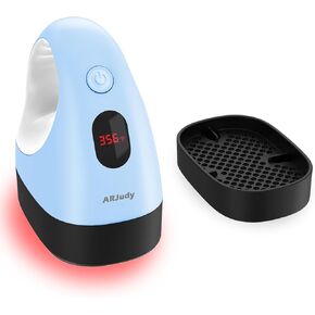 Mini Heat Press Machine, Mini Heat Transfer Iron, 3 Settings Levels & Visible Temp, Portable Press Easy for Crafts, T-Shirt, Hats, Shoes, Bags, Cap and Small Vinyl Projects (Blue)