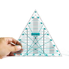 Not Overpriced, Right Triangle 8" Quilting Ruler Template, Laser Cut Made, High Definition Lines and Numbers for Easy Precision Cutting. by Vallenwood. (8" Triangular)