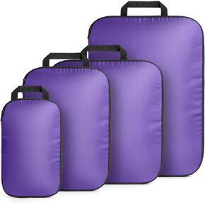 Packing Cubes for Travel, 6 Set Lightweight Compression Travel Bags - Luggage Suitcase Organizer Travel Essentials, Expandable Packing Cubes Organizer for Carry on Suitcases,Black