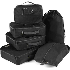 Tactical Packing Cubes 6 Packs Lightweight Luggage Set Packing for Outdoor Organization Travel Accessories Bag Utility Travel Storage Bag