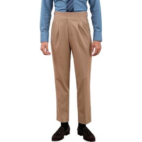 Men's Classic Gurkha Naples Italian Style Pants No Belt Required Dress Pants