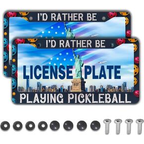 License Plate Frames for Men Multicolor License Plate Cover for Women Galaxy Aluminum Metal Car Accessory 2 Pack with Screw Covers Set