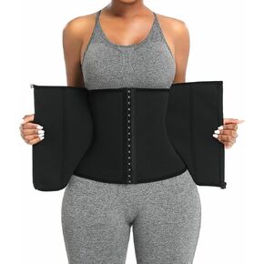 FeelinGirl Waist Trainer for Women Underbust Corset Belly Wrap Waist Cincher Shapewear Tummy Trimmer for Lower Belly Fat