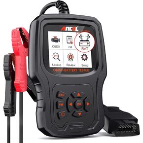 ANCEL AD530 PRO 2 IN 1 OBD2 Scanner Battery Tester, OBD2 Scanner Diagnostic Tool for Check Engine 12V 6V 100-2000 CCA Battery/Charging/Cranking Test, Car Code Reader with One-Click Fault Code Analysis