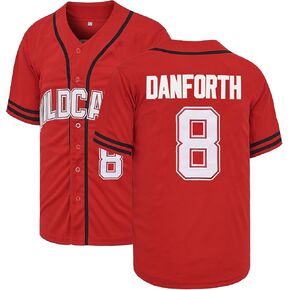 Mens Baseball Jersey Wildcats #14 Troy Bolton #8 Chad Danforth Movie Stitched Jersey Red XS-XXL