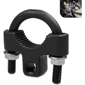 Pack-1 Car Inner Rocker Disassembly Tool, Steering Gear Rudder Multifunctional Wrench, U-shaped Tooth Pressure Non-slip Structure Metal Durable Pull Rod Accessory, Universal for Cars (Black)
