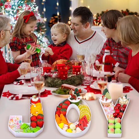 JOY Cardboard Letter Set with 50 Pcs Christmas Cocktail Fruit Picks Christmas Decorative Platters Party Charcuterie Letters Christmas Serving Tray Fillable Paper Box for Wedding Bachelorette Birthday in Saudi Arabia