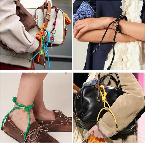 سوار بحبل بعقدة ساحرة على شكل حرف A-Z للنساء، مناسب لأساور الكاحل للمعصم، وإكسسوارات الحقائب العصرية in Saudi Arabia