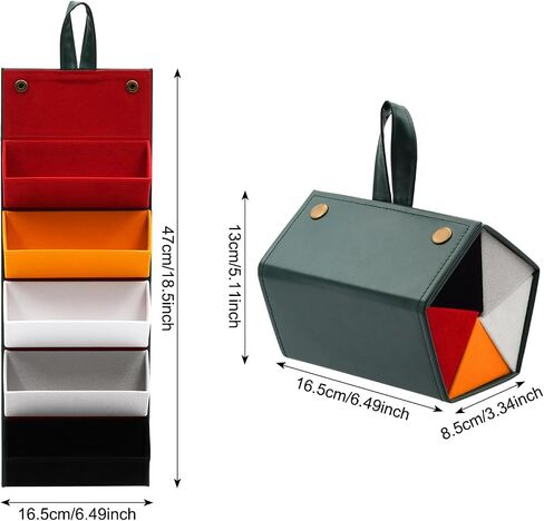 Travel Sunglasses Organizer, Sunglass Travel Case for Multiple Pairs, Foldable Hanging Eyeglass Storage with 5 Slots in Kuwait