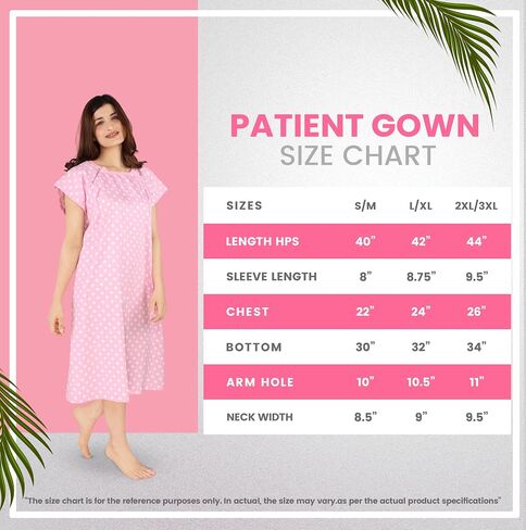 Utopia Care Hospital Gown, 100% Cotton Patient Gown in Kuwait