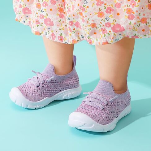 FEETCITY Toddler Sneakers Toddler Walking Shoes Boys Girls Toddler Tennis Shoes Lightweight Brethable Kids Slip On Shoes in Saudi Arabia