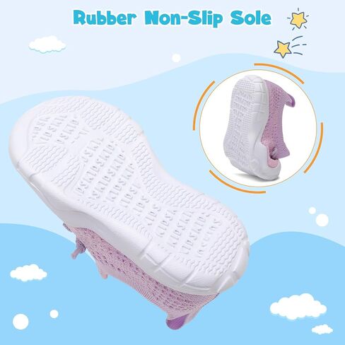 FEETCITY Toddler Sneakers Toddler Walking Shoes Boys Girls Toddler Tennis Shoes Lightweight Brethable Kids Slip On Shoes in Saudi Arabia