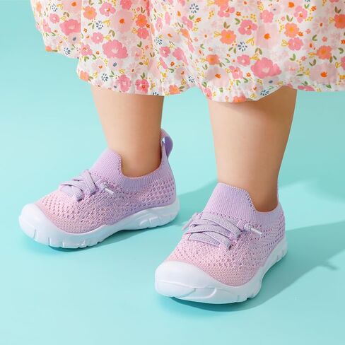 FEETCITY Toddler Sneakers Toddler Walking Shoes Boys Girls Toddler Tennis Shoes Lightweight Brethable Kids Slip On Shoes in Saudi Arabia