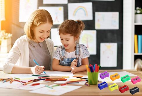 XYW 150 Pieces Pencil Sharpeners in Bulk - Colorful Mini Handheld Pencil Sharpener for Kids, Small Manual Pencil Sharpeners for School Classroom Home Office Supplies in Saudi Arabia