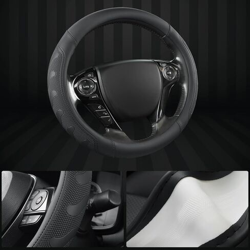GIANT PANDA Steering Wheel Cover for Honda Civic(2006-2015),CR-Z, Insight, S2000 (Black-Small Size) in Saudi Arabia