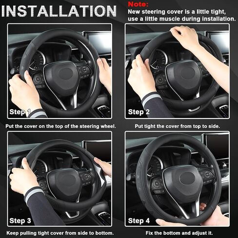 GIANT PANDA Steering Wheel Cover for Honda Civic(2006-2015),CR-Z, Insight, S2000 (Black-Small Size) in Saudi Arabia