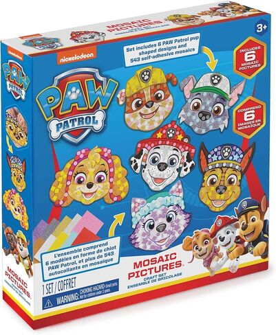 صور فسيفساء Addo Paw Patrol - مجموعة الفنون والحرف اليدوية للأطفال - مجموعة أدوات بلاط الفسيفساء للأطفال - اصنع Skye، Chase، Marshall مع فسيفساء ملونة خالية من الفوضى للأطفال الذين تتراوح أعمارهم بين 3 و4 و5 و6 و7 سنوات in Kuwait