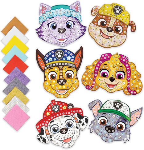 صور فسيفساء Addo Paw Patrol - مجموعة الفنون والحرف اليدوية للأطفال - مجموعة أدوات بلاط الفسيفساء للأطفال - اصنع Skye، Chase، Marshall مع فسيفساء ملونة خالية من الفوضى للأطفال الذين تتراوح أعمارهم بين 3 و4 و5 و6 و7 سنوات in Kuwait