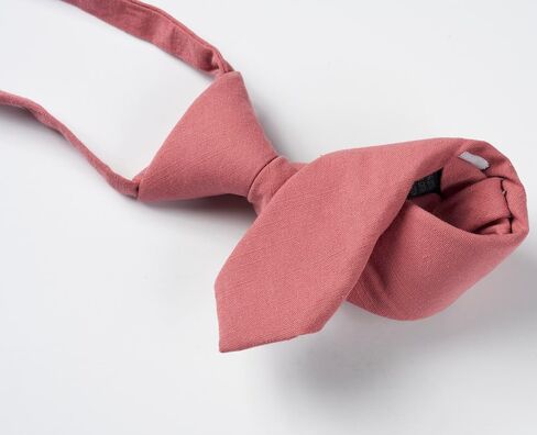 Otis & Oliver Boys Solid Color Tie Pre-Tied Kids Necktie Age 1-12 Adjustable Woven Cotton Church Wedding School Graduation in Saudi Arabia