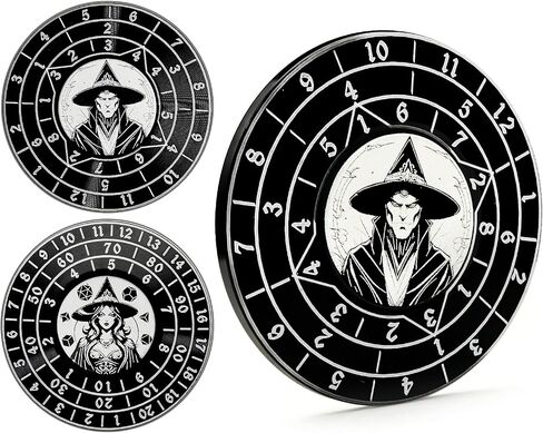 PJOY Spinner Dice 7-in-1 Metal DND Dice Set Built-in D4, D6, D8, D10, D%, D12 and D20 Unique Dice Spinner Wizard Metal D&D Dice for Dungeons and Dragons DND Gifts Stocking Stuffers in Saudi Arabia
