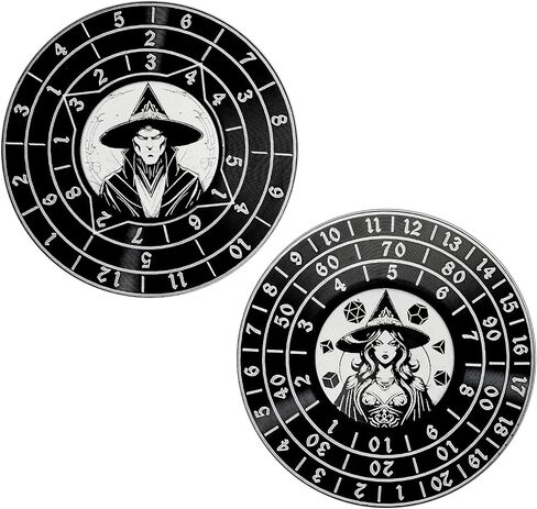 PJOY Spinner Dice 7-in-1 Metal DND Dice Set Built-in D4, D6, D8, D10, D%, D12 and D20 Unique Dice Spinner Wizard Metal D&D Dice for Dungeons and Dragons DND Gifts Stocking Stuffers in Saudi Arabia