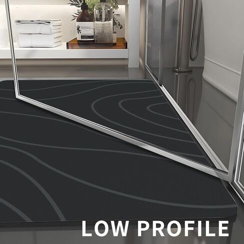Schweek Bath Mat Rug Sets 5 Piece, Super Absorbent Quick Dry Bathroom Rugs Sets Non Slip Rubber Bath Mats Fit Under Door Thin Floor Mat U Shape Toilet Mats Set for Bathroom Bathtub Sink in Saudi Arabia